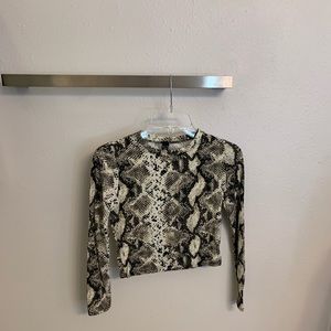Windsor long sleeve snake print shirt